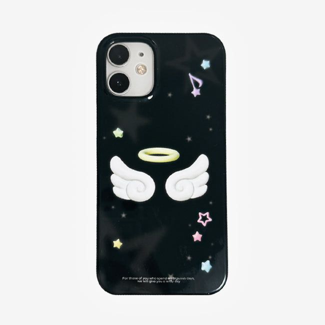 yookieshot（ユキショット）の「ウィングオブナイトフォンケース ブラック（スマホグッズ/小物）」