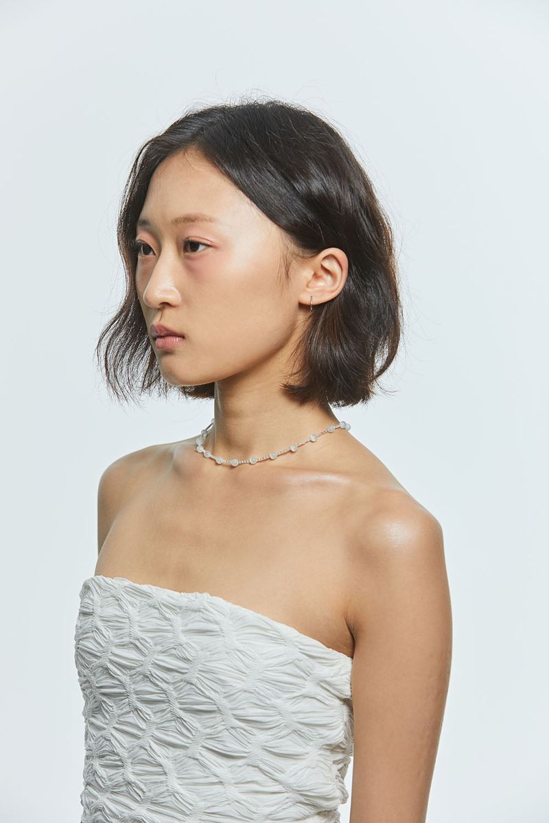 catseye necklace (white)
