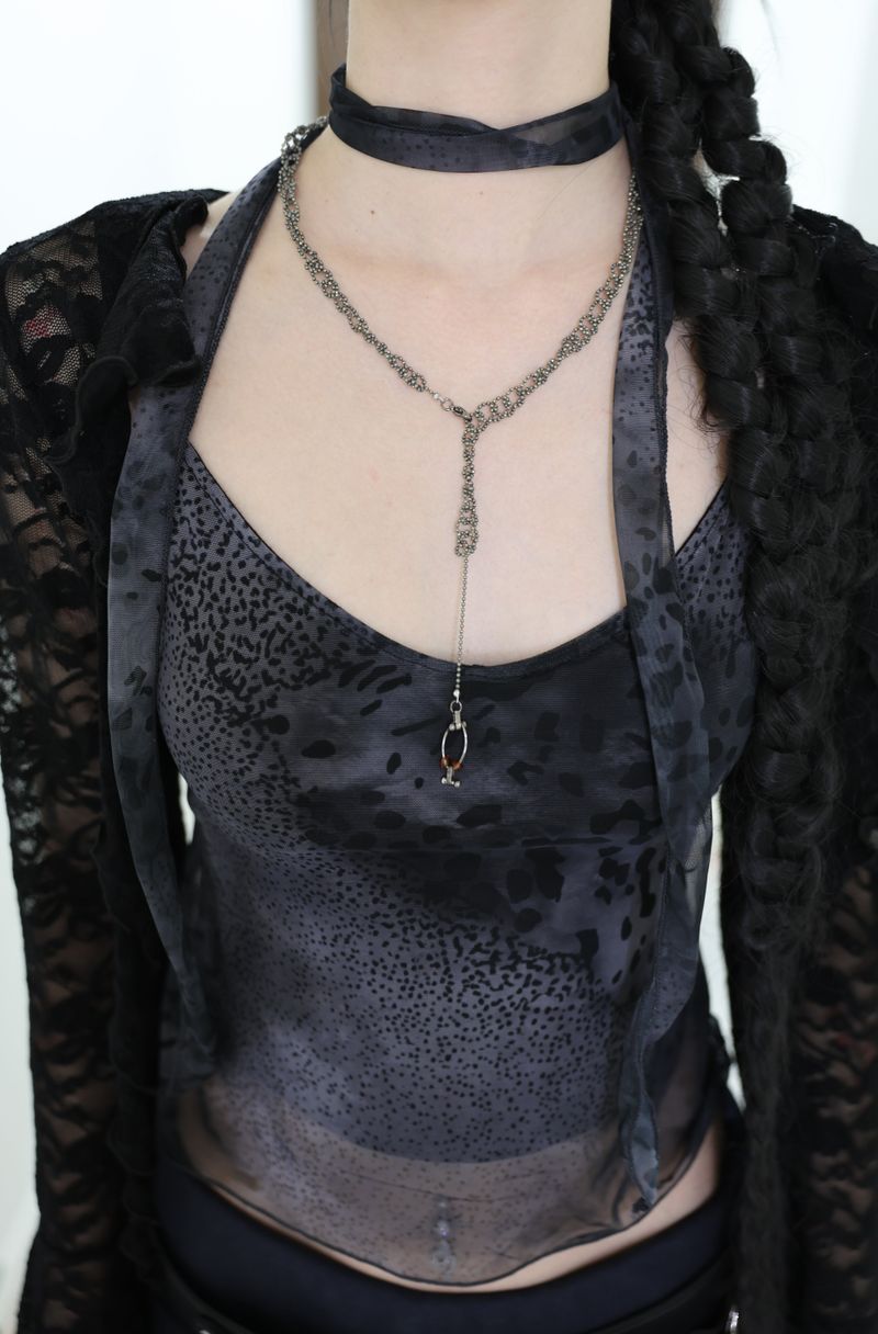 Antique oval chain necklace