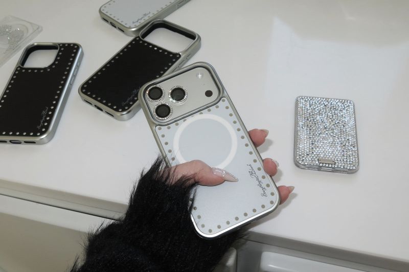 round dot mirror bumper case [white]