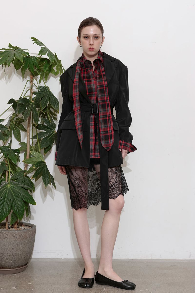 SOFT FLANNEL TIE SHIRT_RED