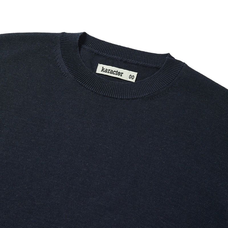 Totem short sleeve knit / Navy