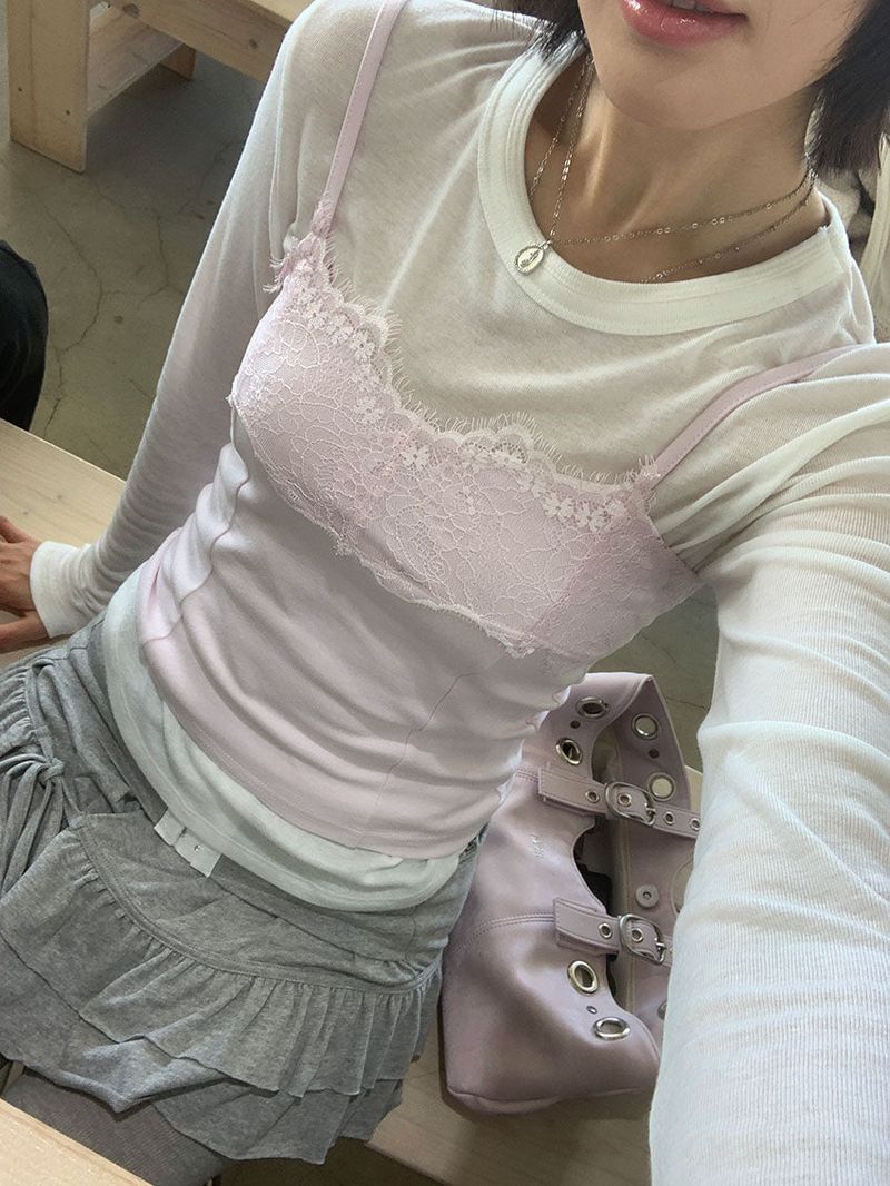 LACE LINE SLEEVELESS (4color)