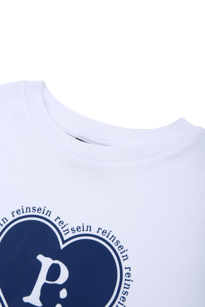 White P:HEART crop t-shirts