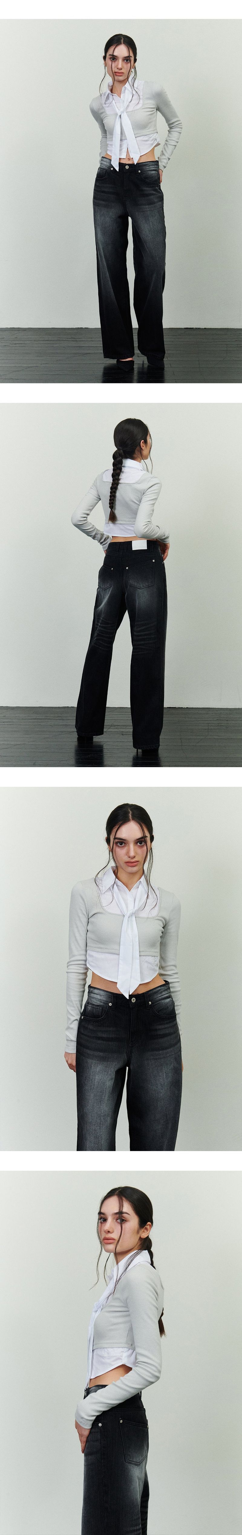 EVELYN SHIRT TOP light grey