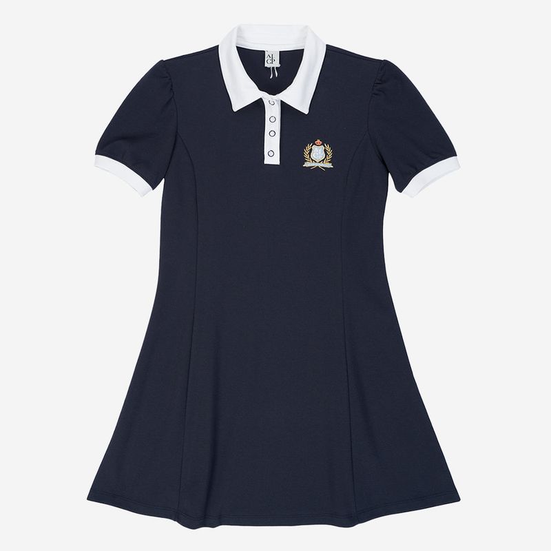 Puff Flared PK One-Piece (Navy)