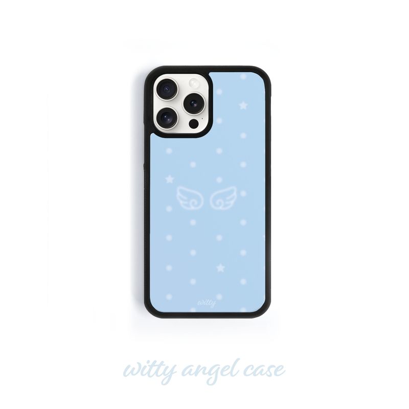 witty（ウィッティー）の「ウィッティエンジェルケース（スカイブルー+ホワイト_エポキシver.）（スマホグッズ/小物）」