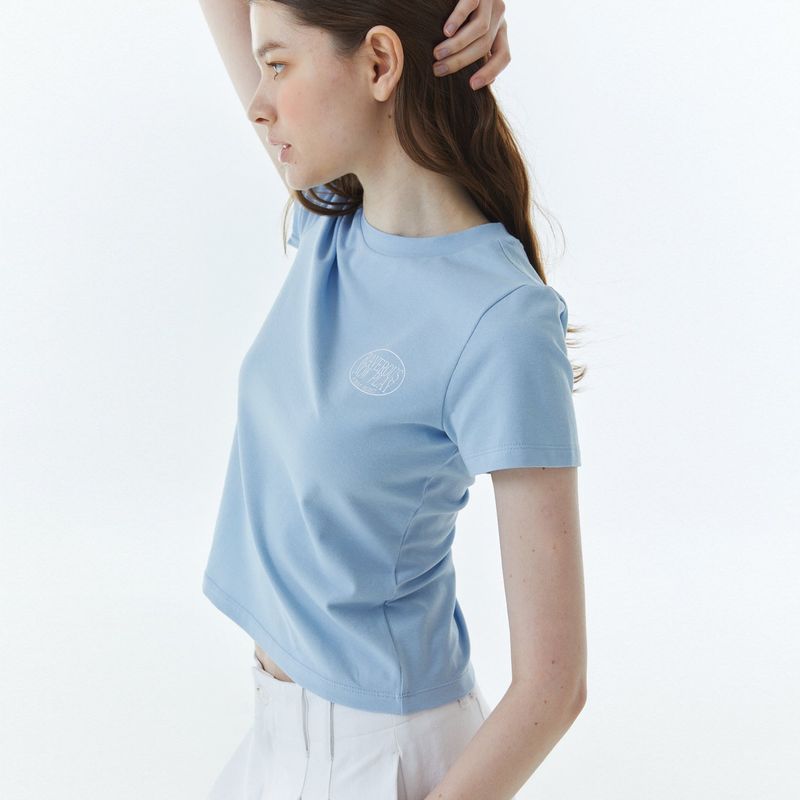 Shape Logo Slim Span T-Shirt Sky Blue