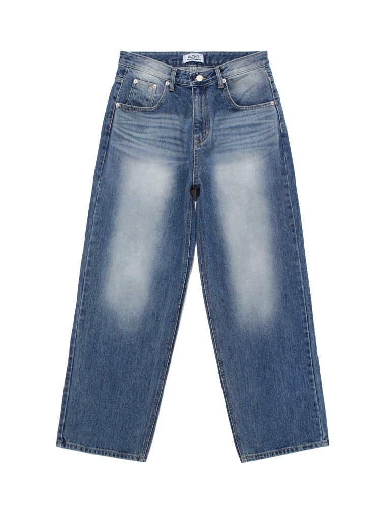 M194 BRUSH WIDE DENIM PANTS_DEEP BLUE