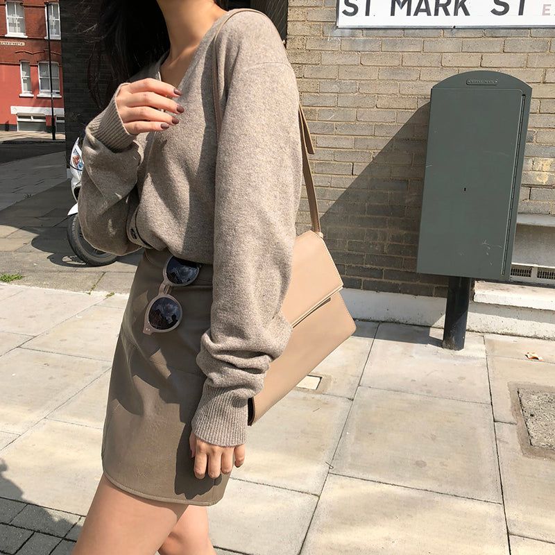 Bullet leather skirt