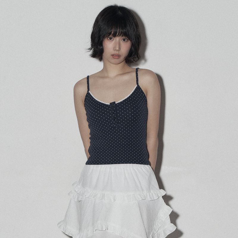 MIDNIGHT MOVE（ミッドナイトムーブ）の「dot top (navy)（Tops）」
