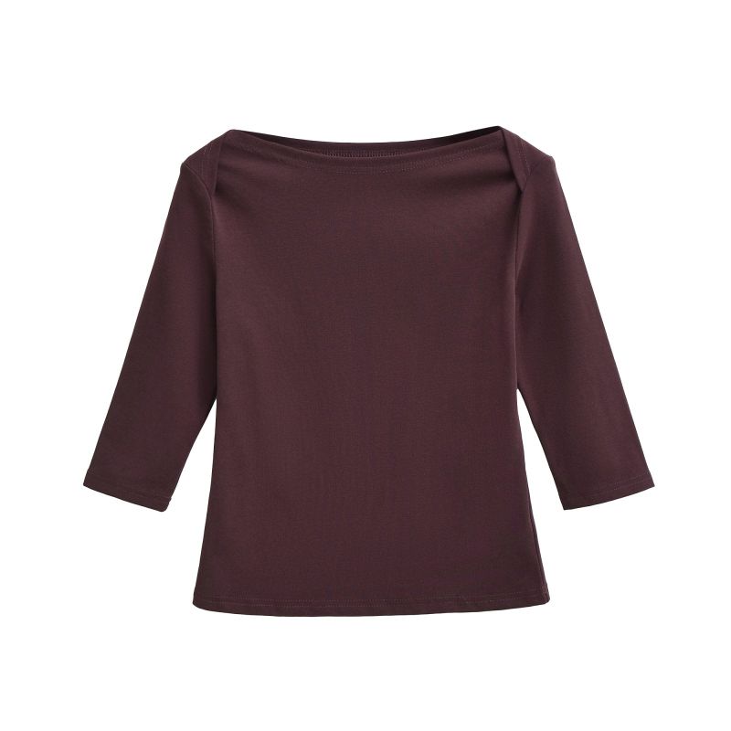 Ainoa Boat Neck Three Quarter Top
