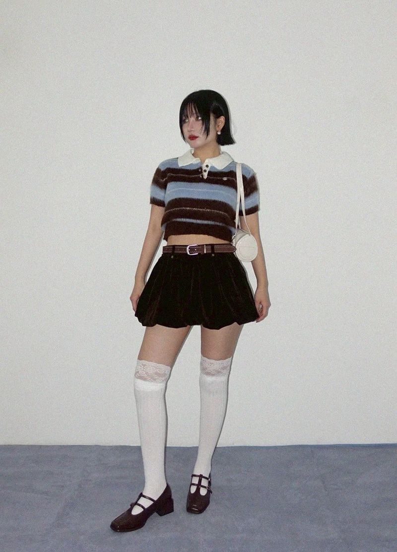  LACE COTTON KNEE SOCKS (3COLORS!)