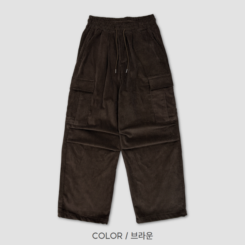 LOG CORDUROY CARGO PANTS