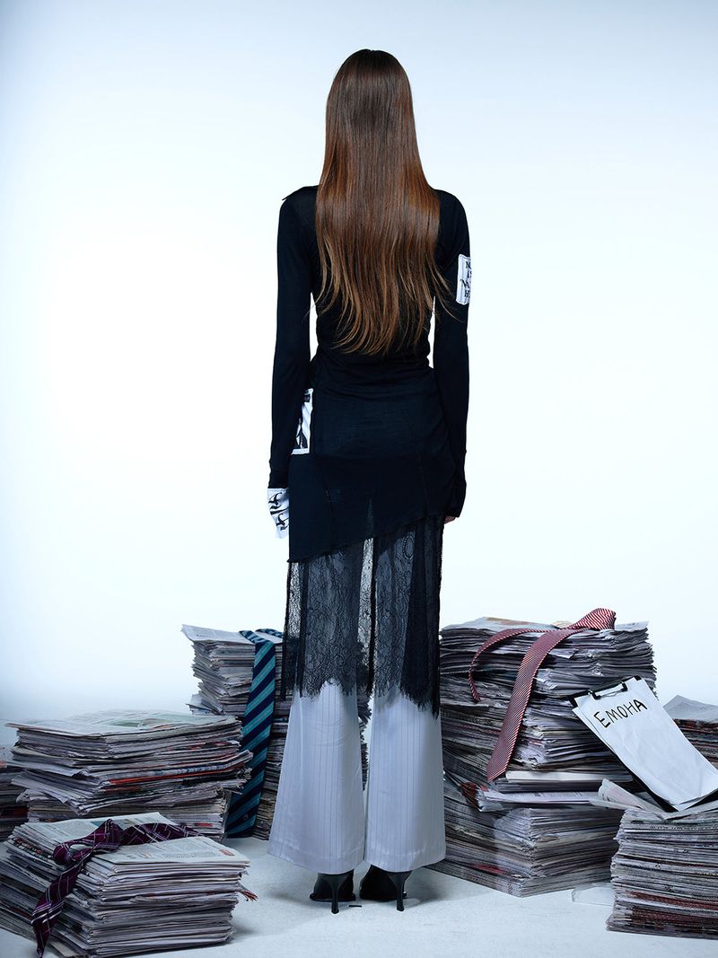 Emoha Movie patch elegant long shirt