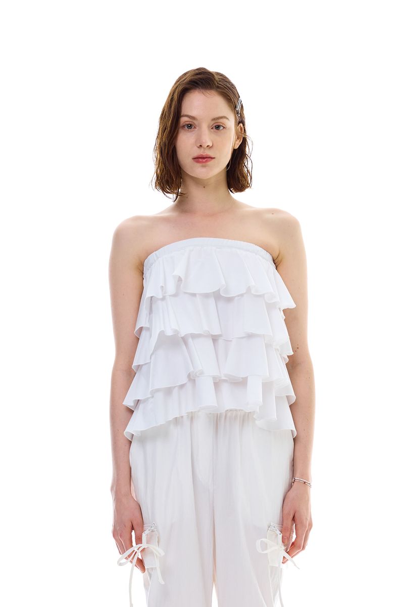 ARIKIM（アリキム）の「VIVA FRILL TOP SKIRT / WHITE（Skirts）」