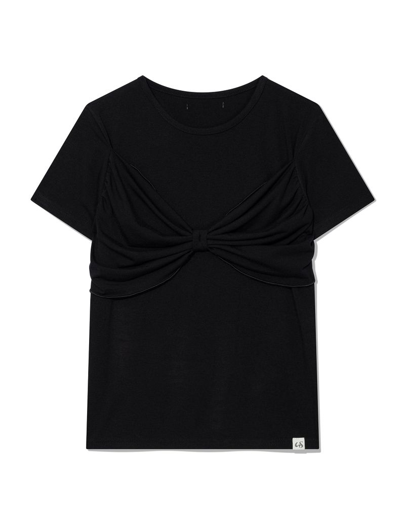 RIBBON T-SHIRT(BLACK)