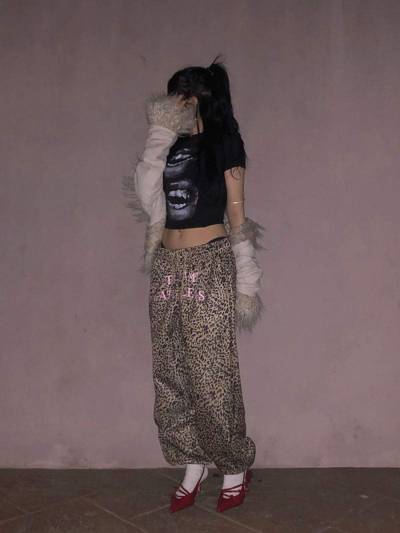 (2 Type) Patterned Wide Sweatpants