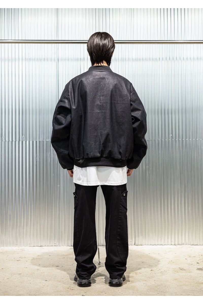 CRACK COATED DENIM MA-1 JUMPER