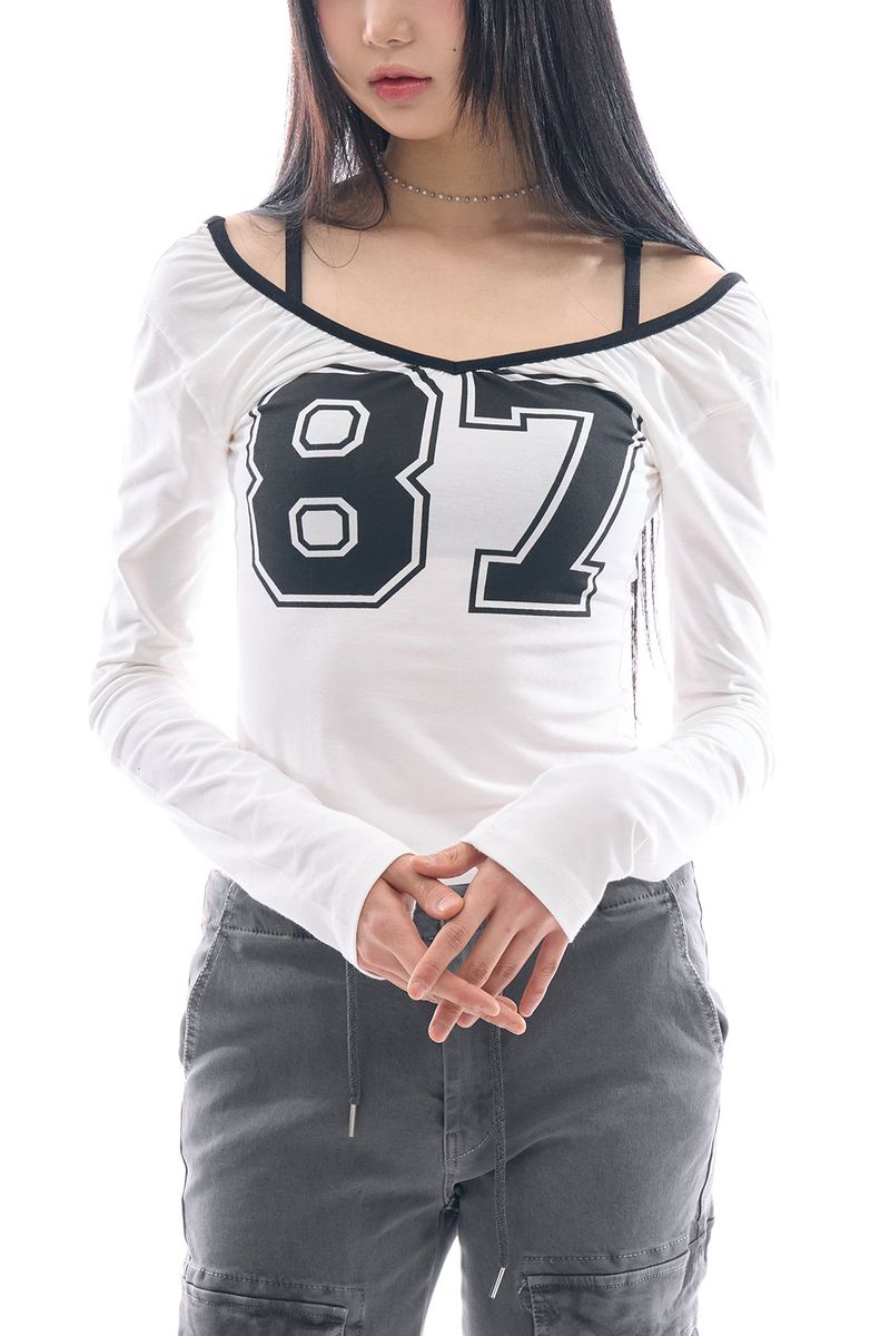Calvia number crop tee