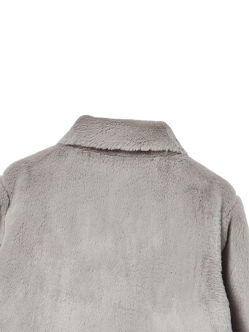 COLLAR FUR JACKET GREY