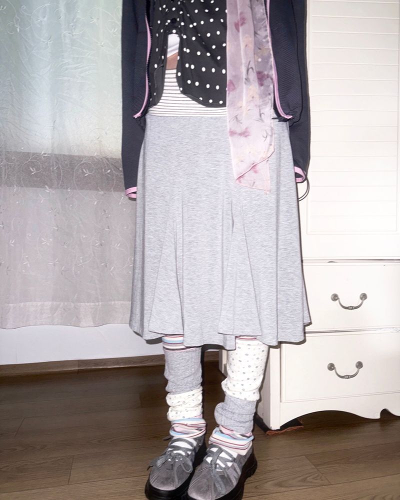 douchidouchi（ドウチドウチ）の「(3color) Sato Stripe Flare Jersey Skirt（Skirts）」