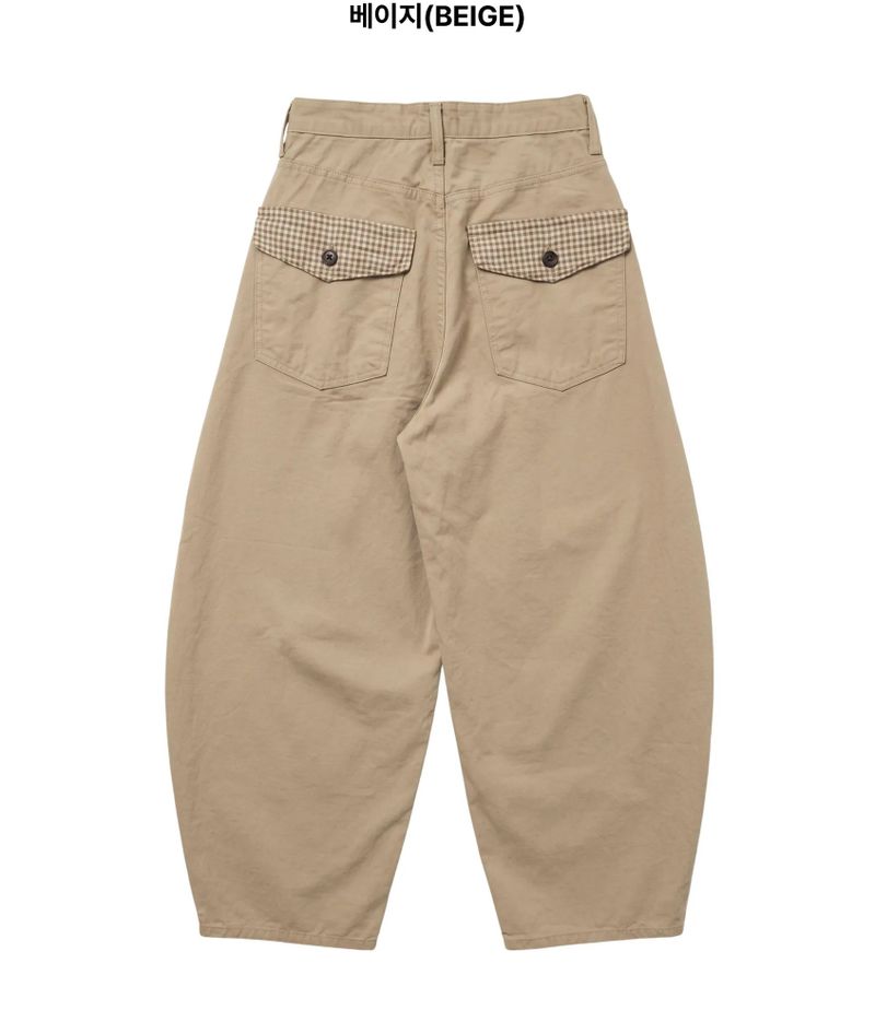 Muro Check Pocket Curved Pants