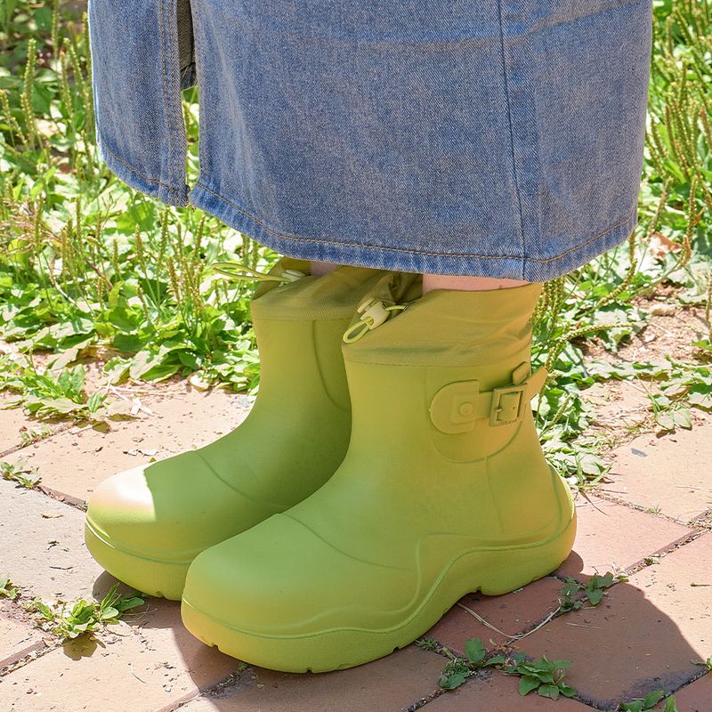 Rose Belted Middle Rainboots_R0017 (3Colors)