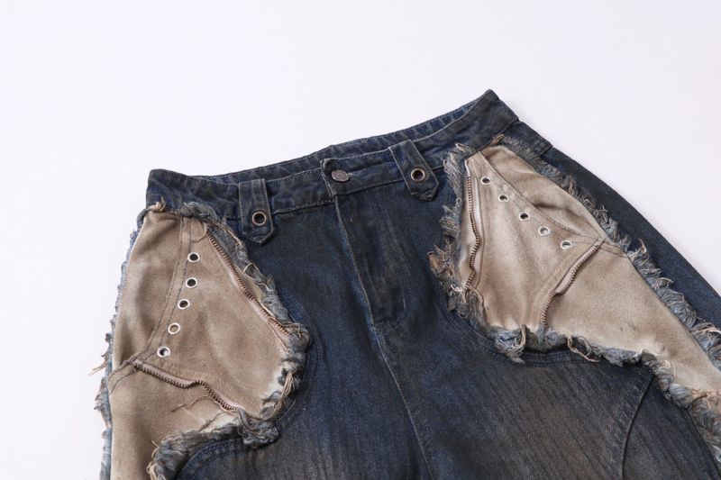 Hunter Eyelet Denim Wide Pants