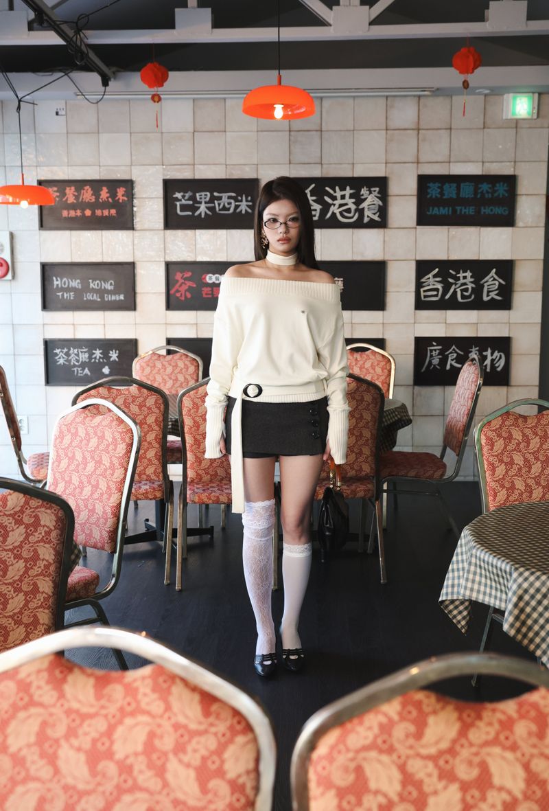 [ID] Classic Button Skort (Gray)