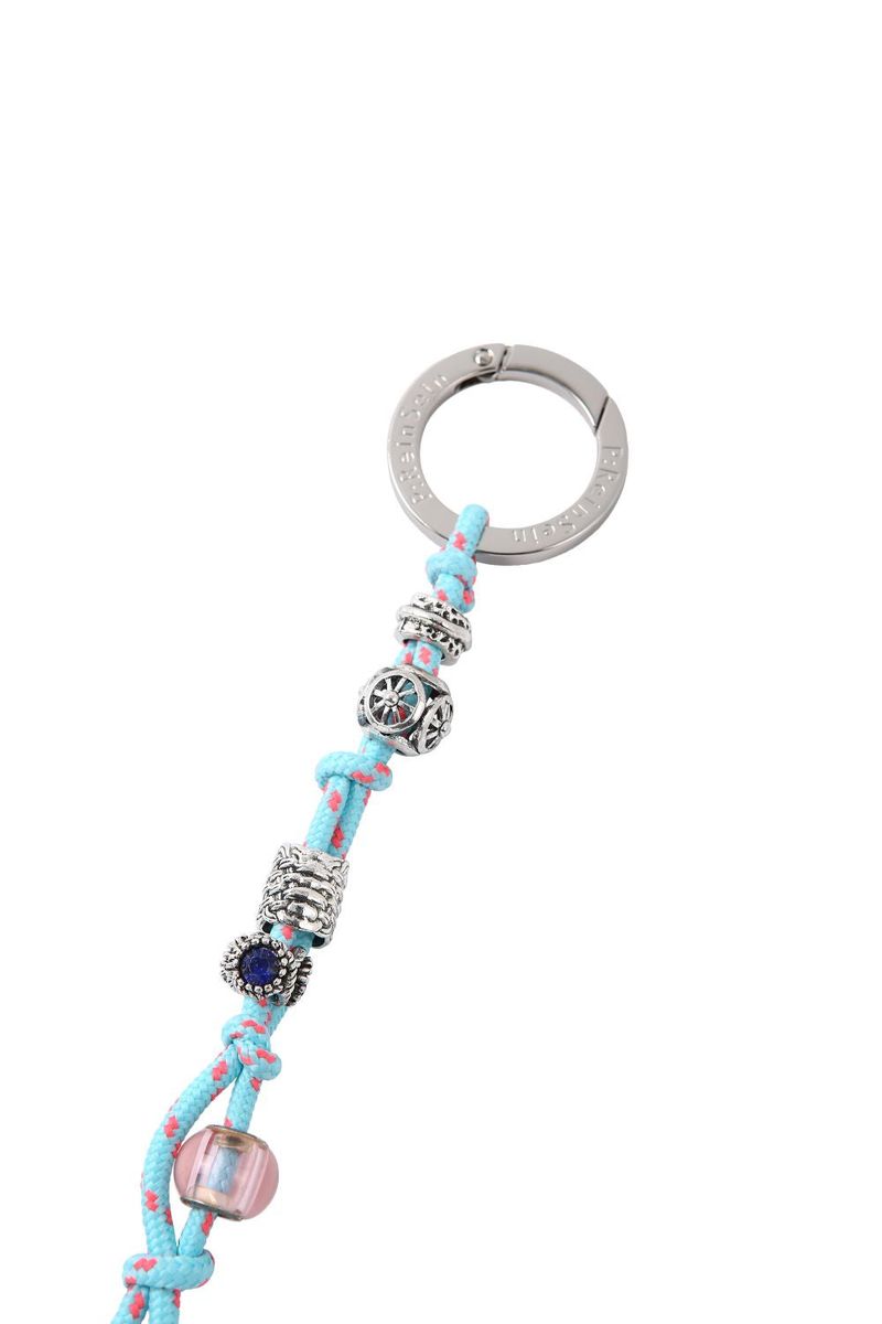 Blue pink antique ballball keyring