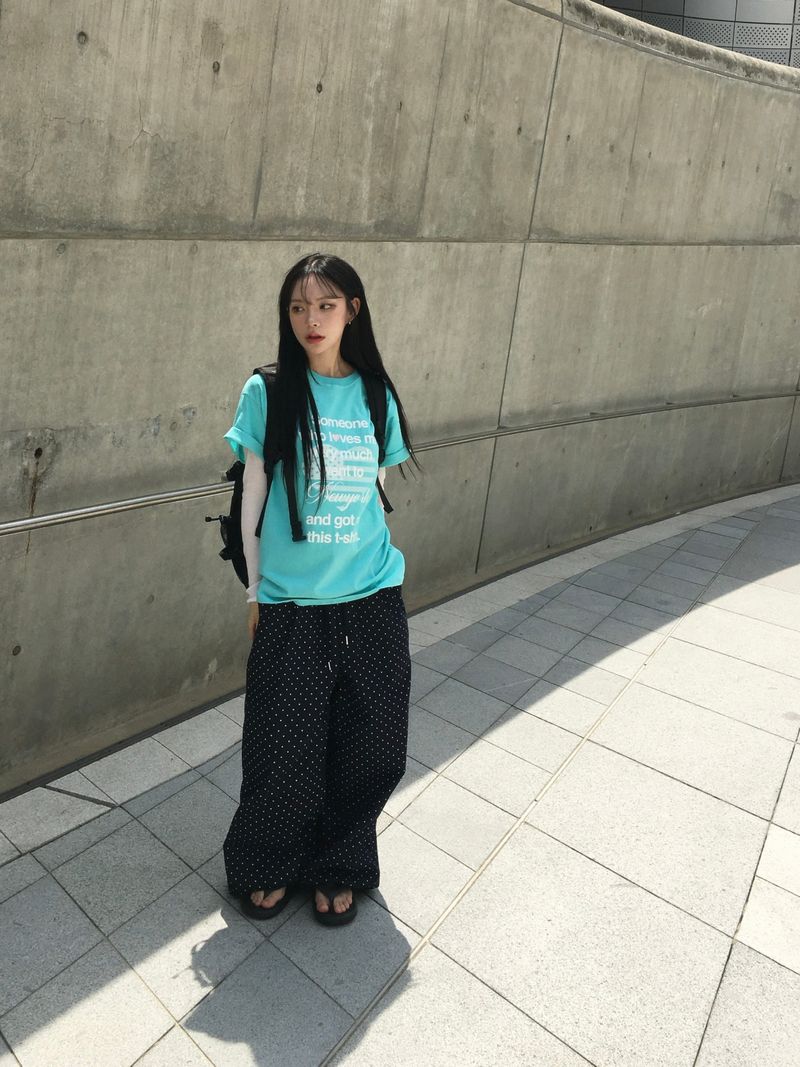 [Ritcore MADE] Mini Dot Wide Denim Pants (2c)