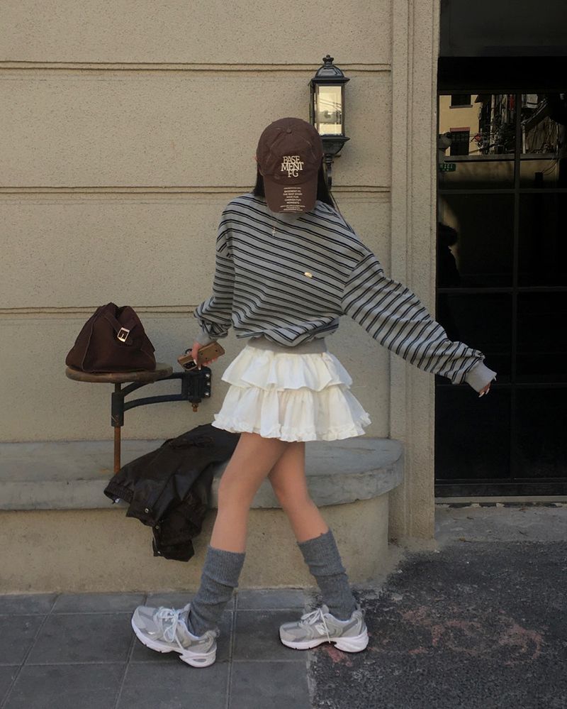 [Bellide made] HATE, STRIPE ROUND TRAINER