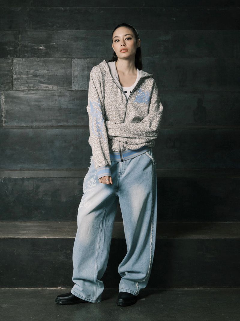 RAW CUT DENIM PANTS (LIGHT BLUE)