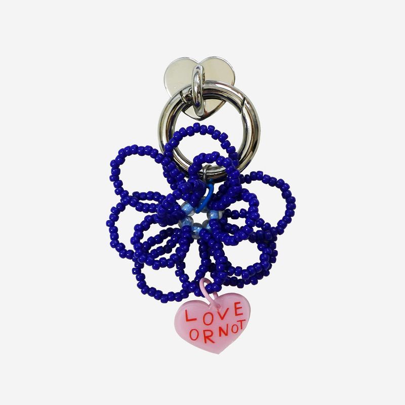 Love or not（ラブオアノット）の「[MADE]Blue Flower Bead Keyring&Tok（Smartphone Accessories）」