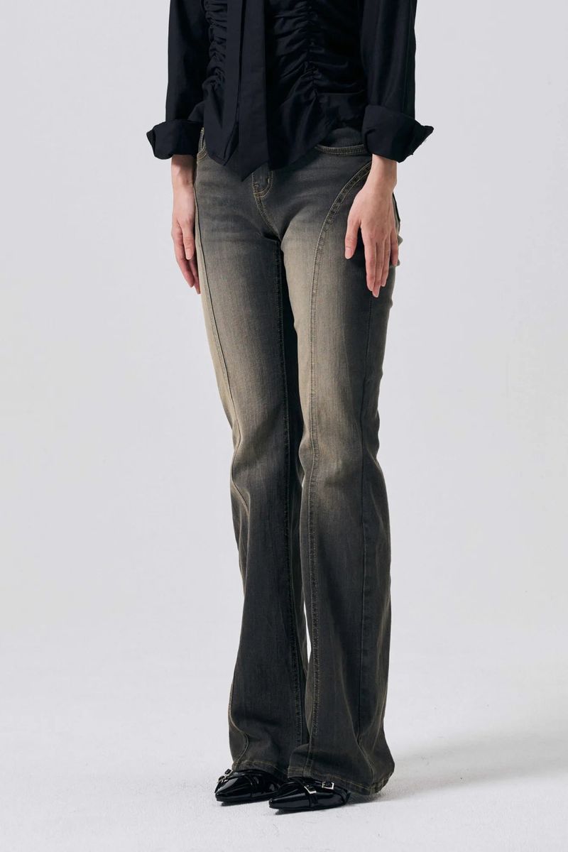 ELLA BOOTCUT DENIM PANTS / BLACK