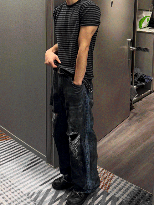 Summer Distressed Denim Pants