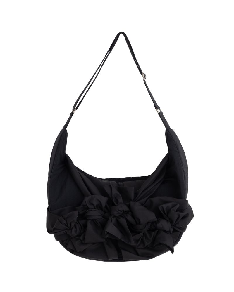 Knotted Shoulder Bag (Nylon-Black)