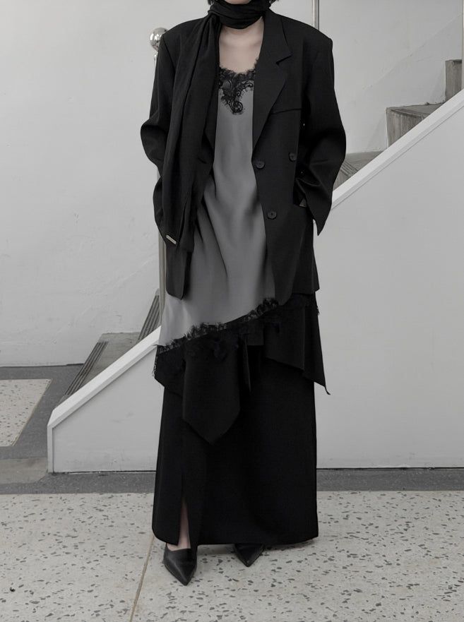 Pinble Stripe Pocket Wrap Jacket