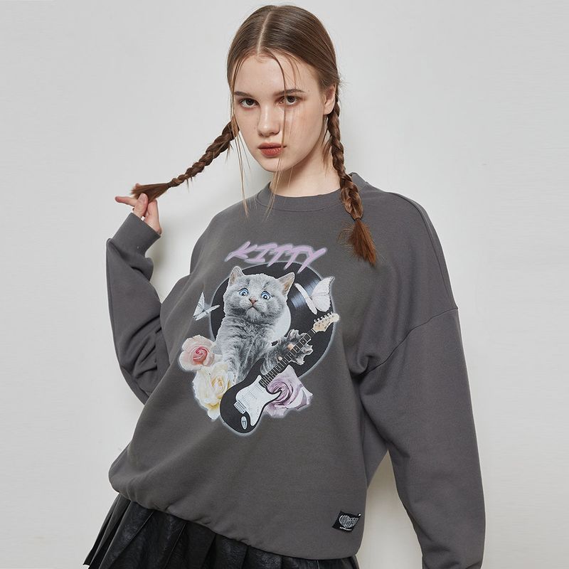 LUVISTRUE（ラブイズトゥルー）の「OT KITTY MTM (CHARCOAL)（Tops）」