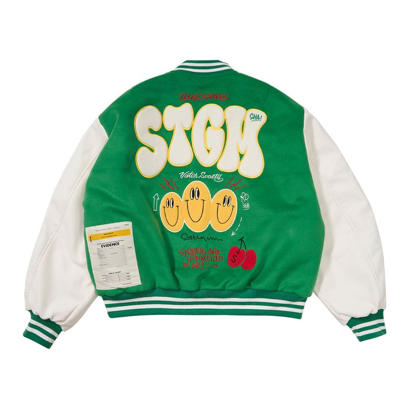 STGM OVERSIZED VARSITY JACKET GREEN / BLACK