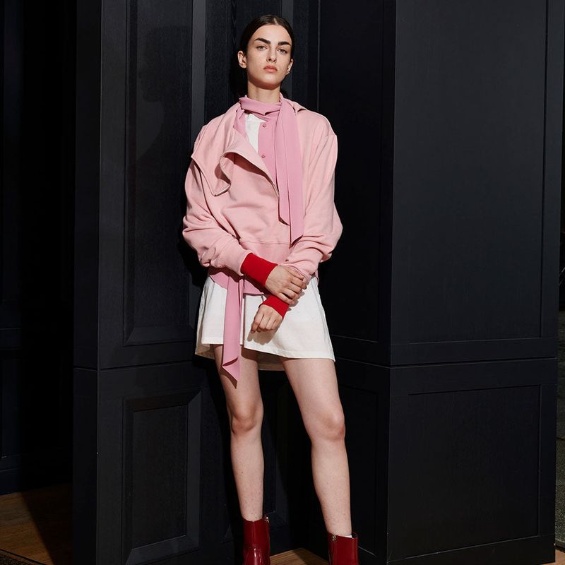 SYDNEY COWL NECK SWEATSHIRT, PINK