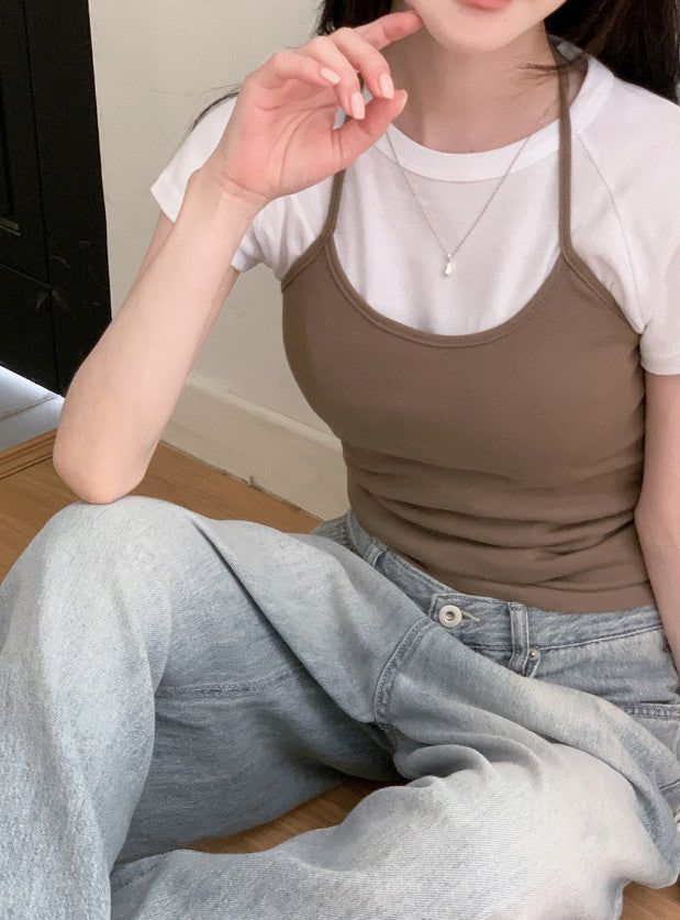 Tena Basic Short Sleeve Crop T-shirt (5color)