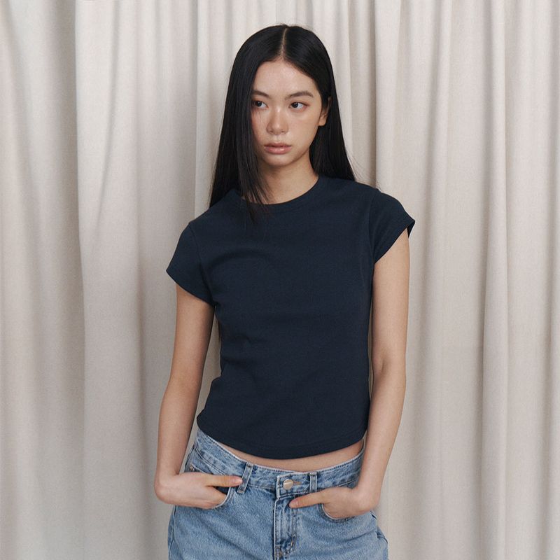 C 90S LINE BASIC T-SHIRT_NAVY