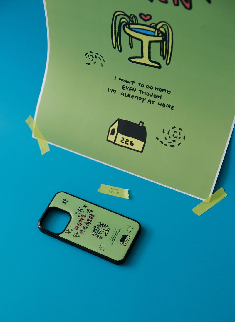 home again epoxy phone case