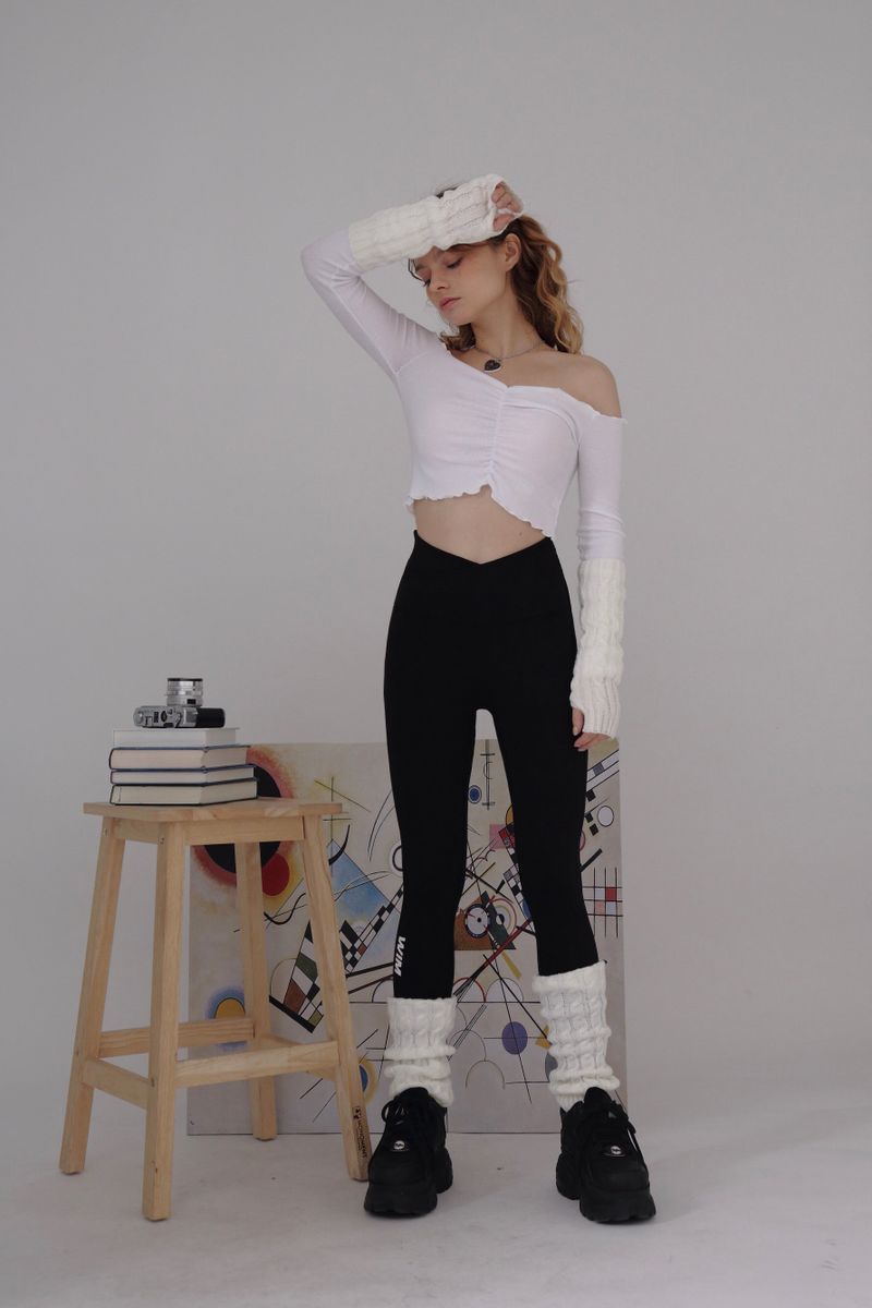 DOUBLELAP LEGGINGS- black