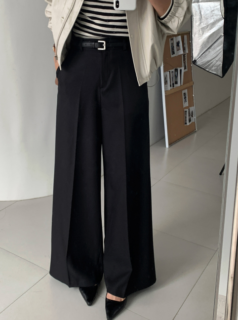 Lesen Tension Wide Slacks / 4 colors