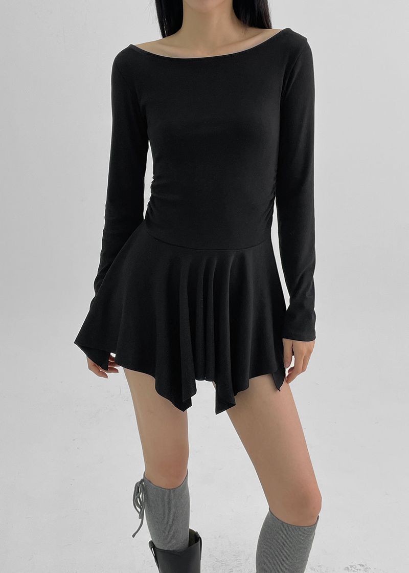 [MADE] Perry El Boat Neck Mini Dress