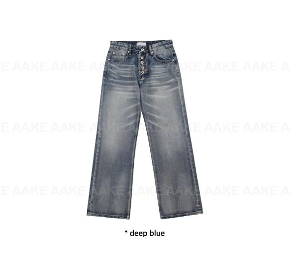 5-BUTTON WASHED DENIM