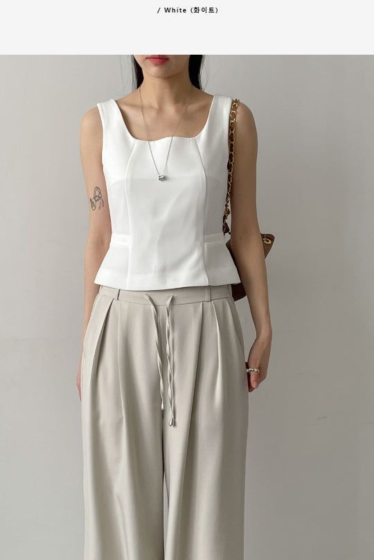 INCHANT ME(インチャントミー)の「Caitlin Pintuck Square Neck Bustier(Tops)」